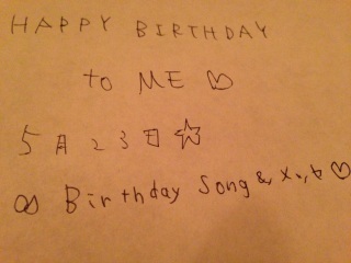 ��HAPPY BIRTHDAY to ME�`(�B�E��-)�m��